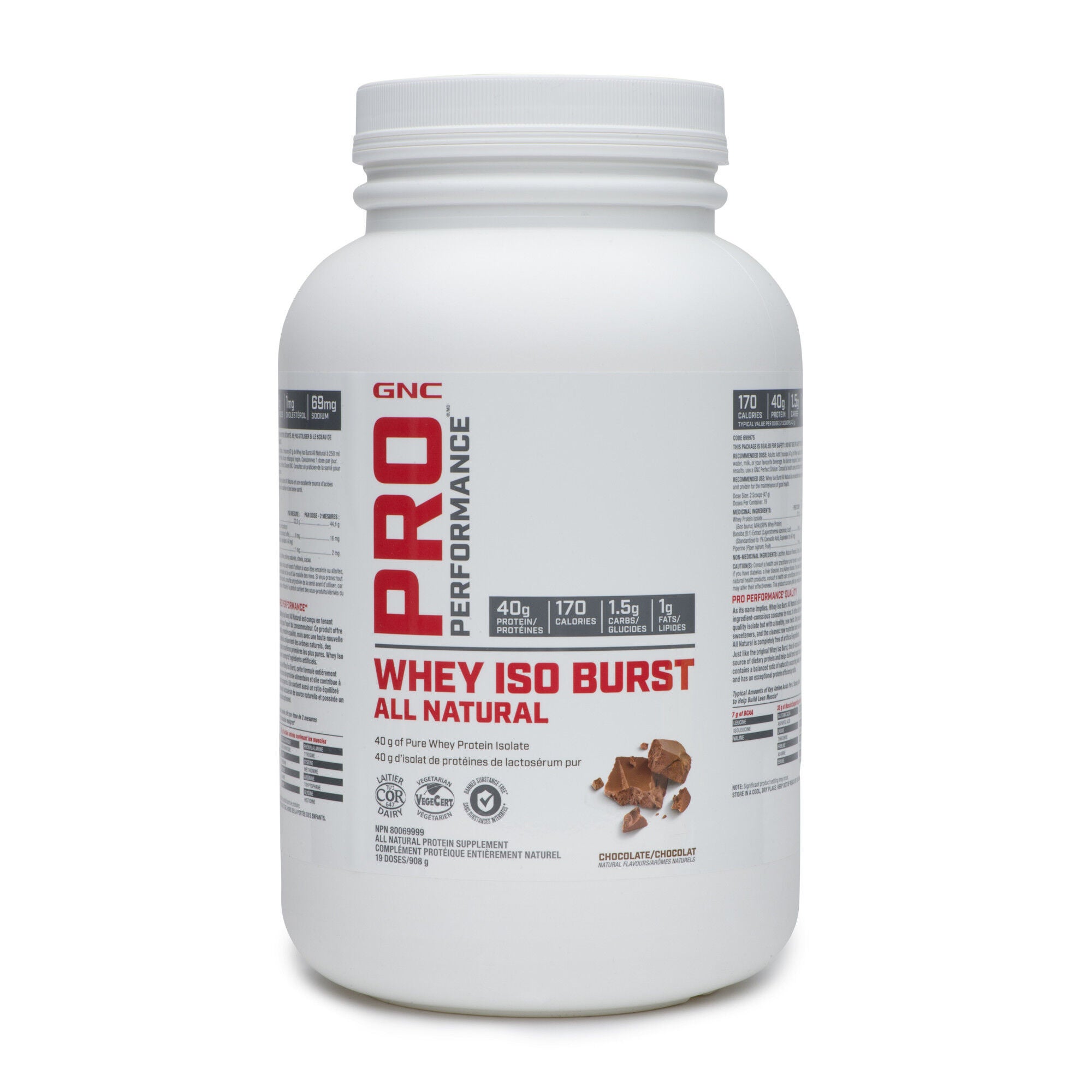 Whey Iso Burst All Natural - Chocolate Chocolate | GNC